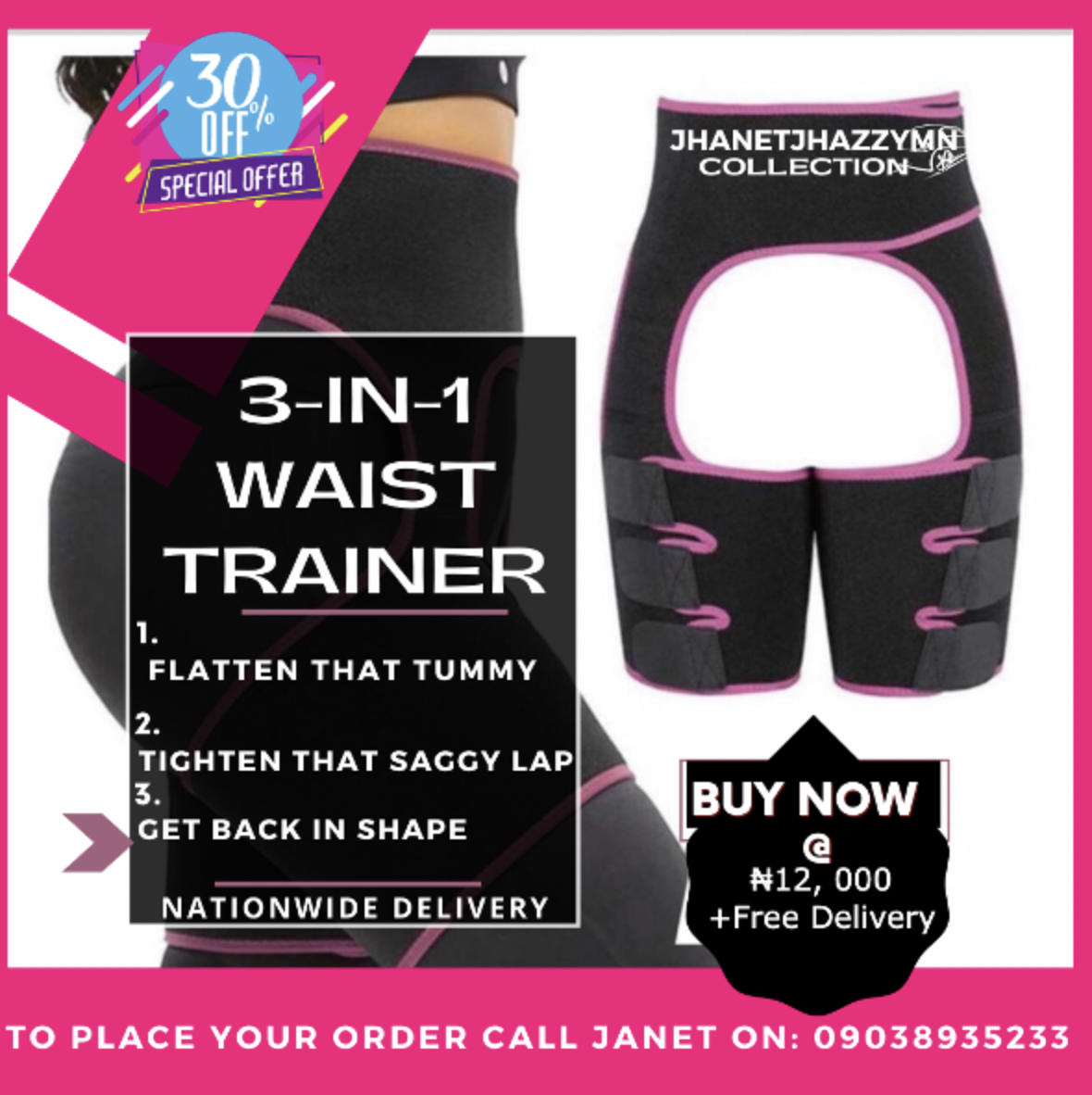 3 in 1 waist trainers/ Flattens that Tummy/ Get Back in Shape Selstack
